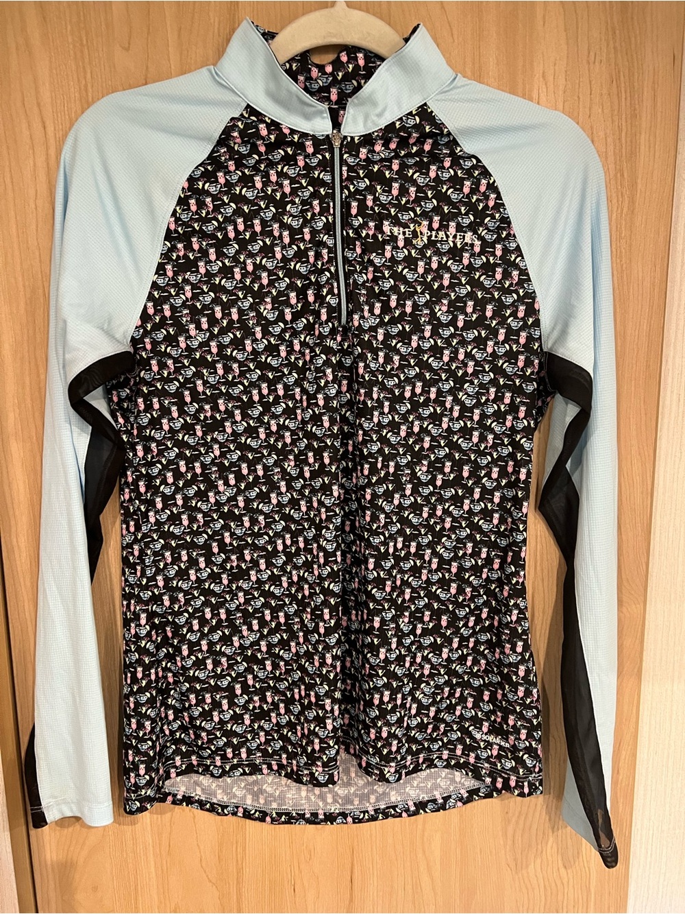 The Players TPC Greg Norman Women’s Light Blue & Black Long-Sleeve Zip Top
